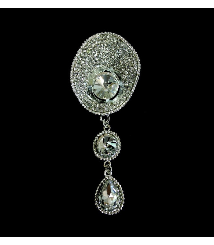 BROCHE DIAMANT 9 X 3,5 CMS.