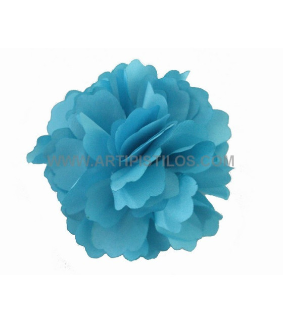 Fleur En Satin Bleu Clair - Fleurs En Tissu