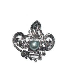 BROCHE GRIBOUILLIS BRONZE/RHODIUM