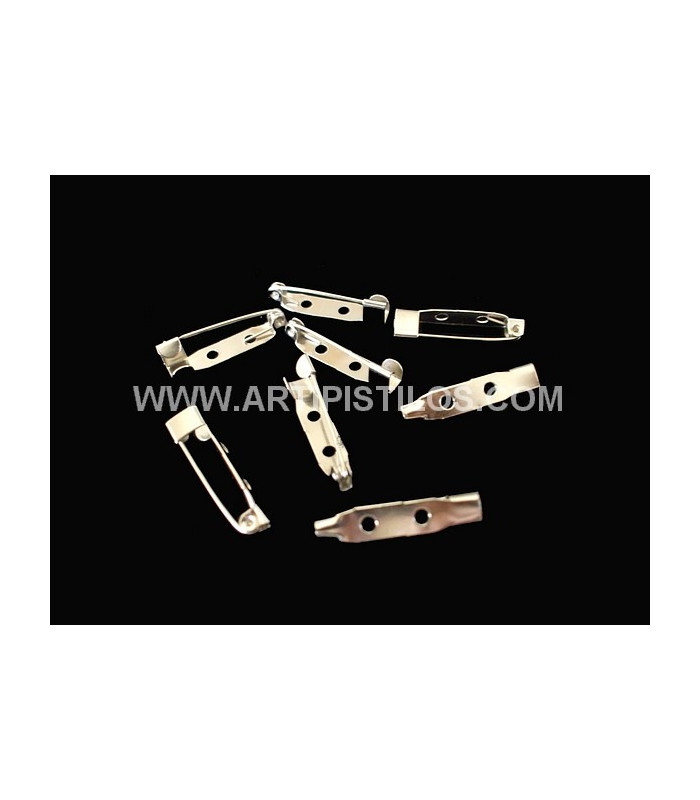 BROCHE ÉPINGLE À NOURRICE ARGENTÉ