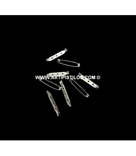 BROCHE ÉPINGLE À NOURRICE ARGENTÉ MOYENNE