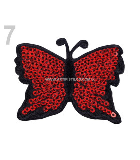 PAPILLON THERMOCOLLANT AVEC PAILLETTES 5 x 6,5 cm