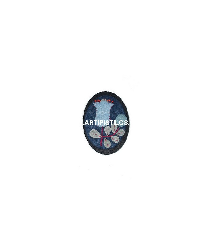 BROCHE CAMÉE FEUTRÉ FLEUR