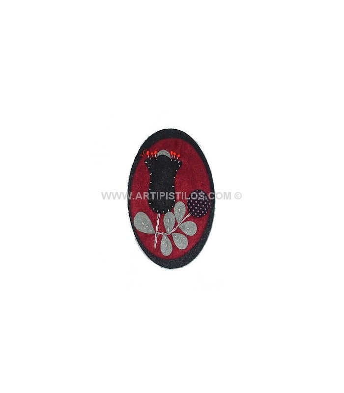BROCHE CAMÉE FEUTRÉ FLEUR