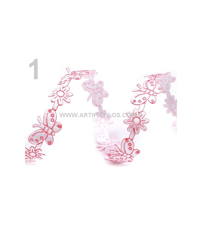 APPLICATION SATIN FLEURS ET PAPILLONS