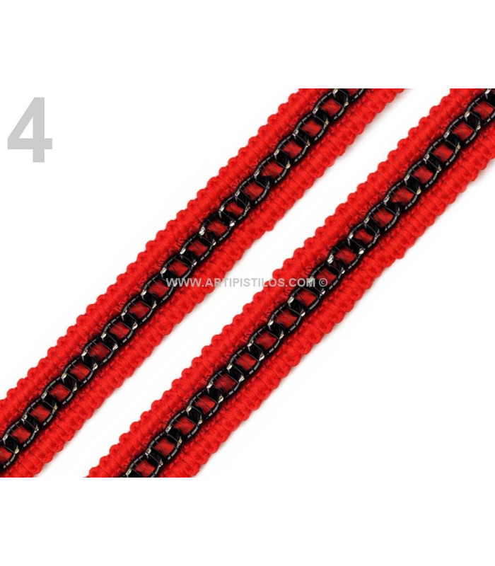 RUBAN DÉCORATIF AVEC CHAÎNE MÉTALLIQUE