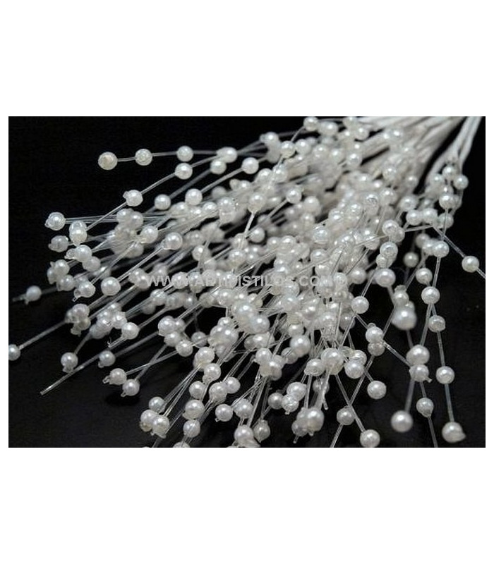 BOUQUET 10 TIGES PERLES ENFILÉES SUR FIL DE NYLON