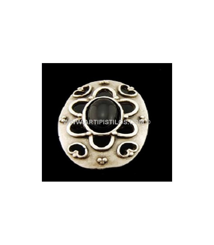 BROCHE OVALE PIERRE CENTRALE