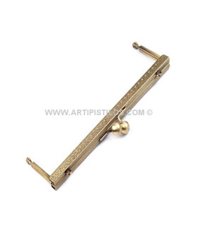 FERMOIR POUR SAC DORÉ 20 X 6 CMS.