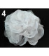 BROCHE FLEUR TISSU ET TULLE 14 CMS.