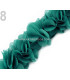 BANDE DE FLEURS EN TISSU COUSUES SUR FEUTRE.