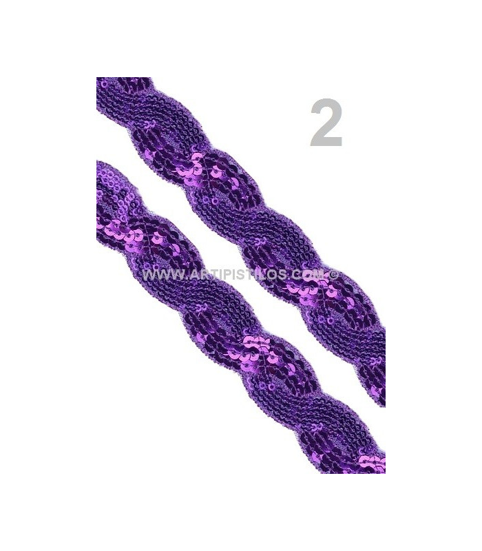 RUBAN PAILLETTES 25 MM.