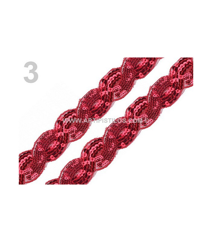 RUBAN PAILLETTES 25 MM.