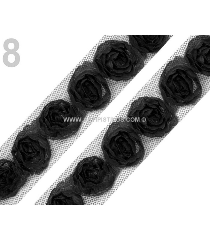 ORNEMENT ROSES DE TULLE