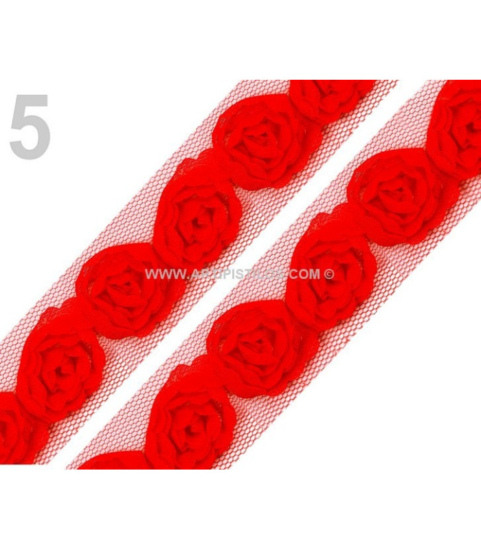 ORNEMENT ROSES DE TULLE
