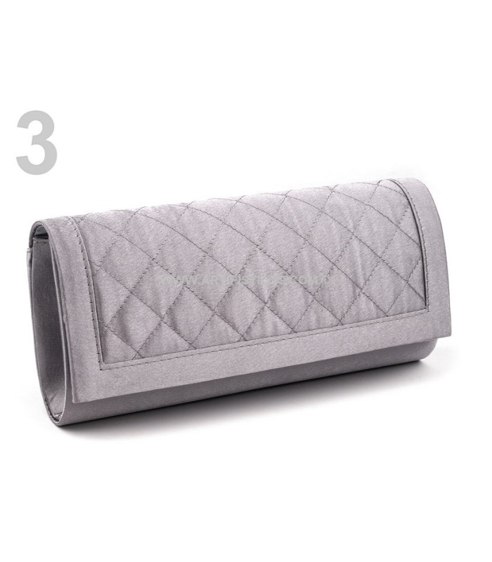 Sac à Main En Satin Motif Floral Multicolore - Pour Mariage, Soirée - Bandoulière Amovible - Taille Compacte - 3
