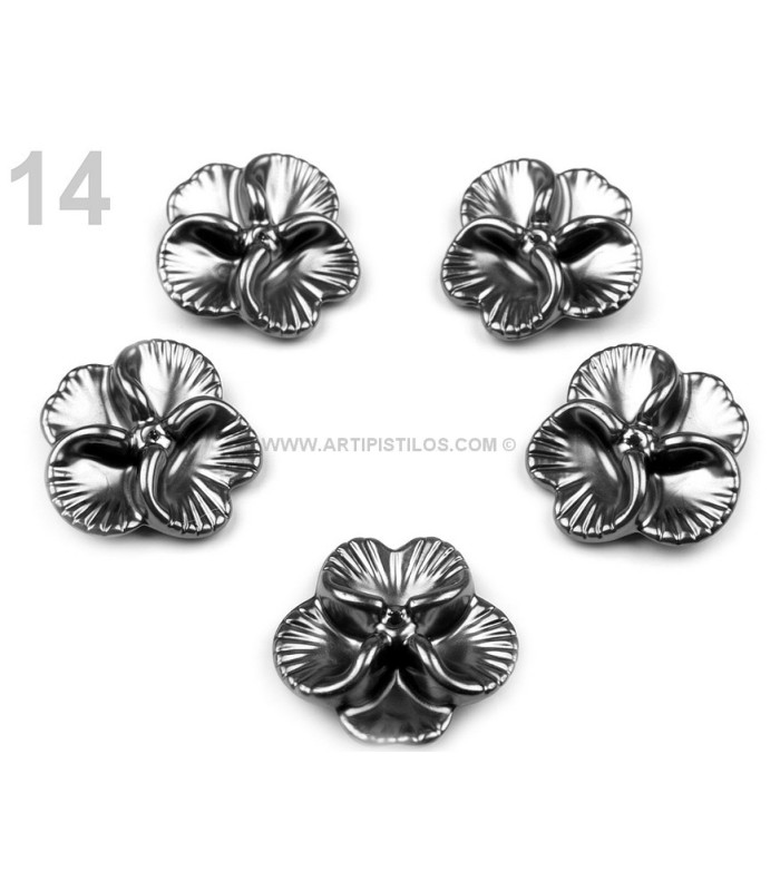 FLEUR DE PLASTIQUE EFFET NACRÉ 26 MM.