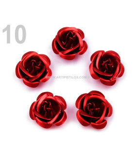 ROSE MÉTALLIQUE 15 CMS.