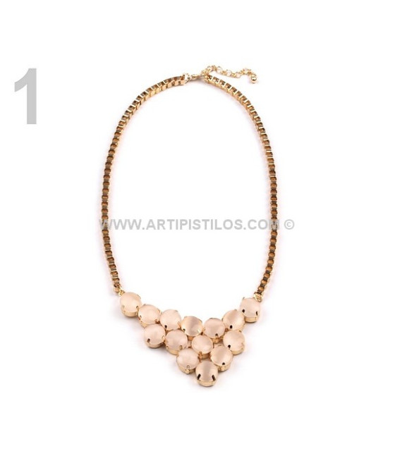 Collier Pierres De Cristal Or - Colliers - fermoir