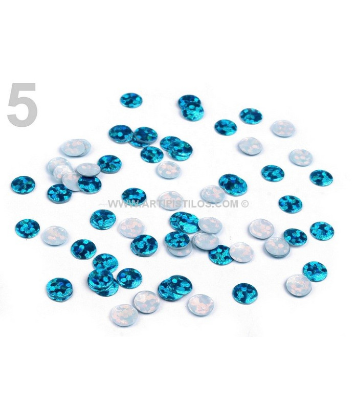 PAILLETTES HOT FIX 5 MM. SAC 5g.