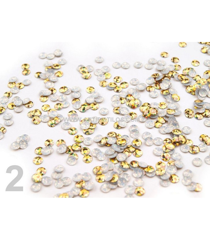 PAILLETTES HOT FIX 3 MM. SAC 5g.