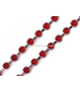 CHAÎNE STRASS MÉTALIQUE 3,5 MM.