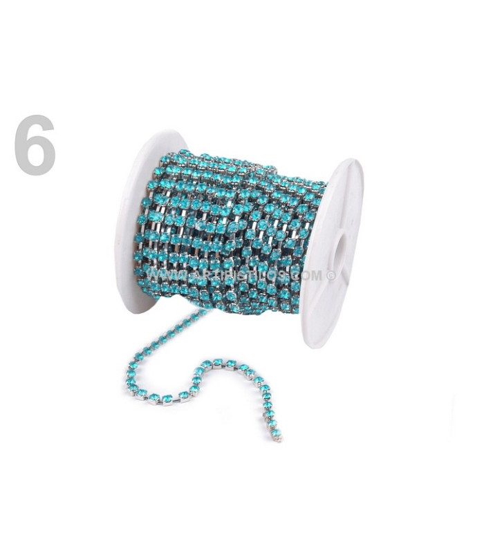 CHAÎNE STRASS MÉTALIQUE 3,5 MM.