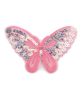 PAPILLON THERMOCOLLANT AVEC PAILLETTES 12,7 X 7,5 CM