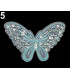 PAPILLON THERMOCOLLANT AVEC PAILLETTES 12,7 X 7,5 CM