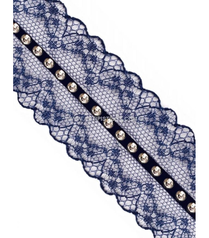 Ruban de dentelle avec strass