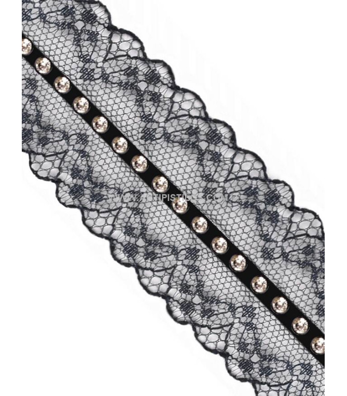 Ruban de dentelle avec strass