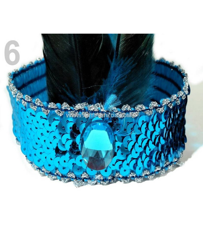Bandeau pailleté avec plumes