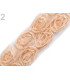 BANDE DE TULLE AVEC ROSES LARGUEUR 40 MM