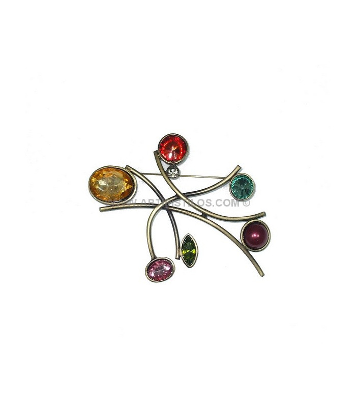 BROCHE CRISTAL COULEURS