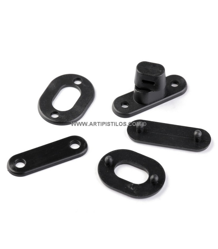 Serrure pour sacs 22 x 37 mm.