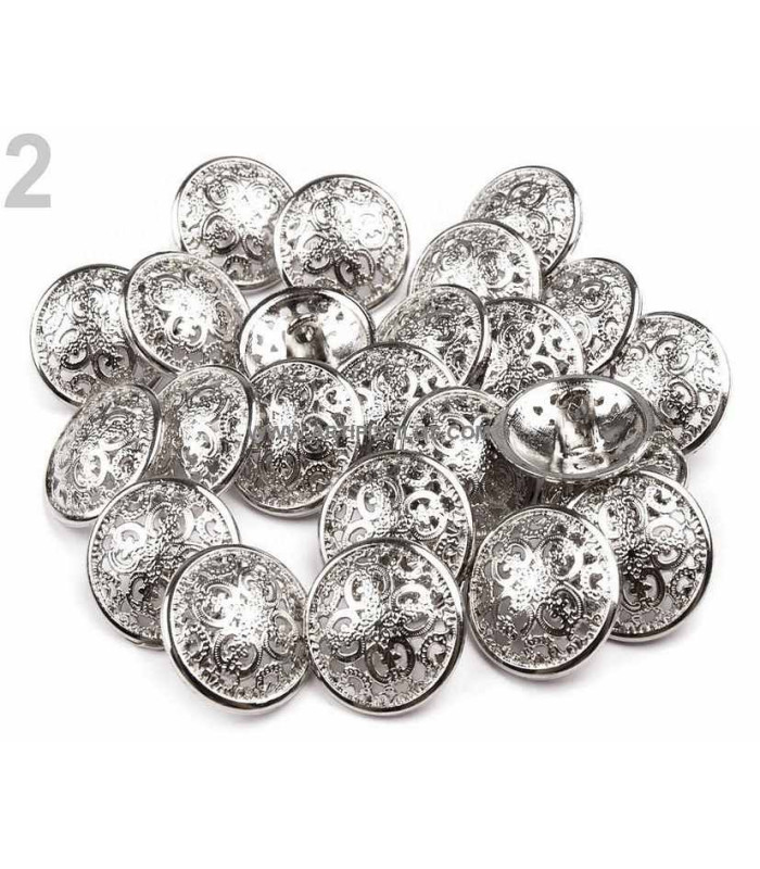 BOUTON MÉTALLIQUE 17,6 MM.