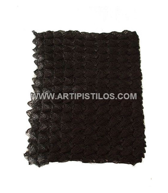 Tissu Crochet D´abaca Noir 45 Cms. X 60 Cms. - Textures Spéciales