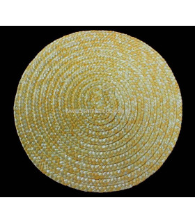 BASE DE PAILLE NATURELLE  22 X 21 CMS.