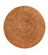 BASE DE PAILLE NATURELLE  22 X 21 CMS.
