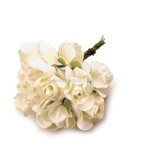 BOUQUET 12 MINIROSES IN TISSU