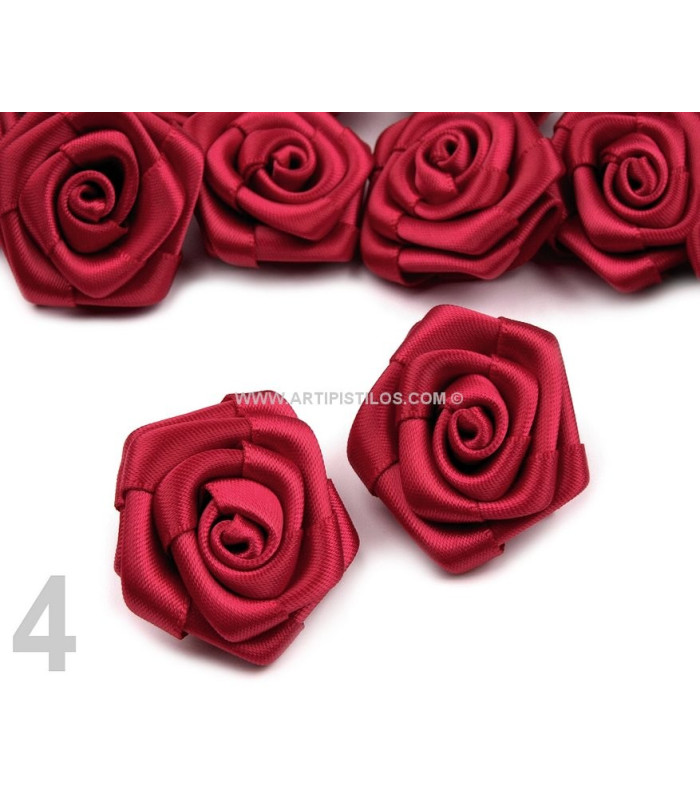 ROSE EN SATIN 30 MM.