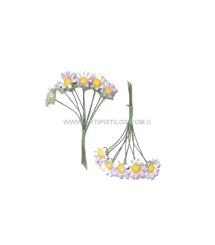 BOUQUET 10 MARGUERITES EN TISSU