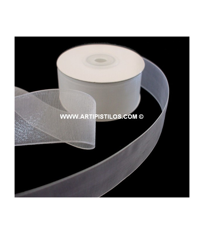 RUBAN EN ORGANZA 25 MM.