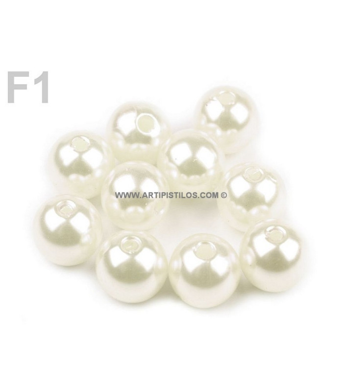 SAC DE PERLES EN PLASTIQUE 10 MM.