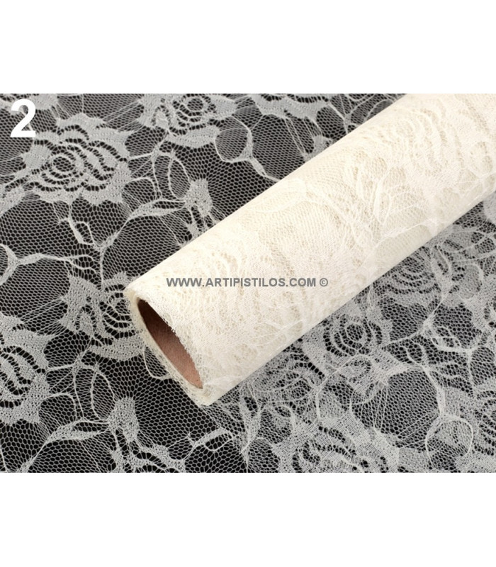 DENTELLE SINTETIQUE 1 MT. X 48 CMS. "ROSES"