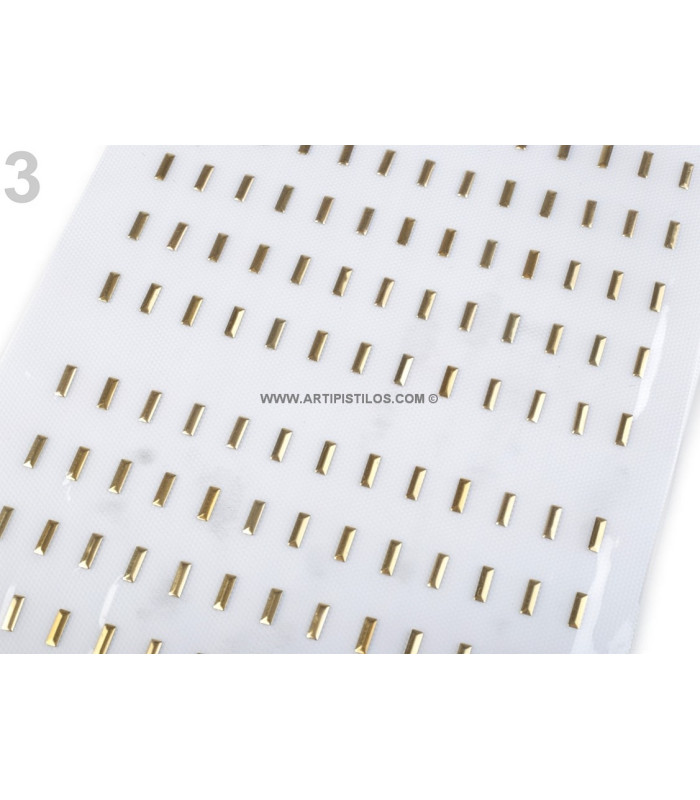HOT FIX METALLIQUE 3 X 10 MM.
