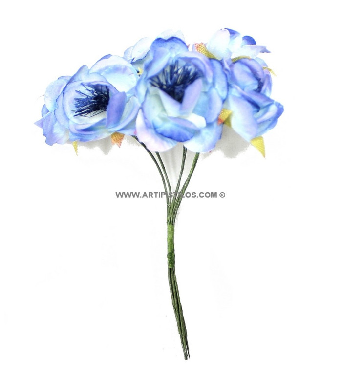 BOUQUET FLEUR PAPIER 6 UNID.