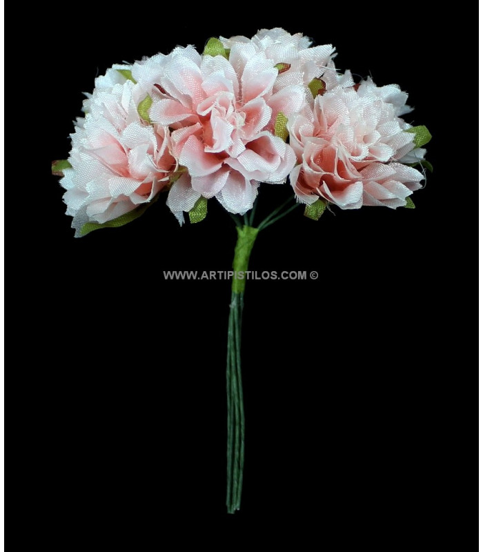 MINIFLEUR EN TISSU "ZINNIA" 6 UNITÉS