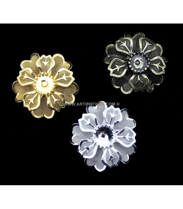 Application fleur en métal "OLEN"