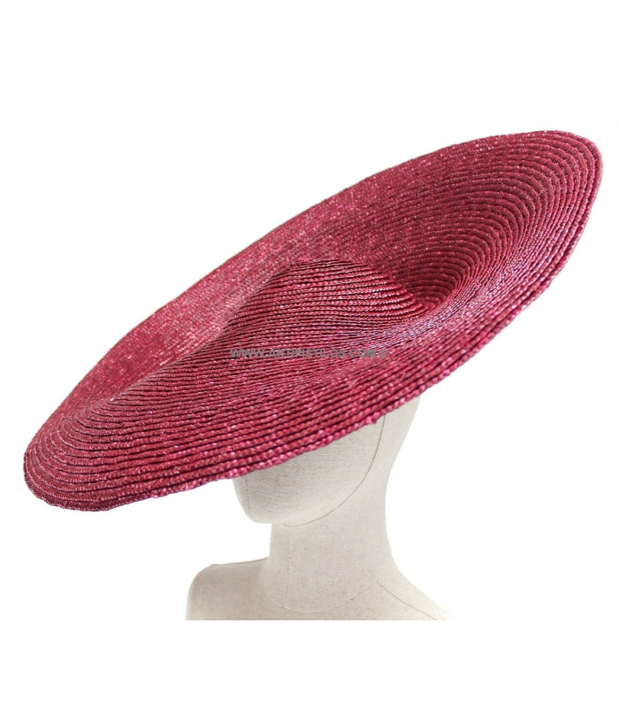 CHAPEAU DE PAILLE NATUREL "SAUCER" 45 cms.